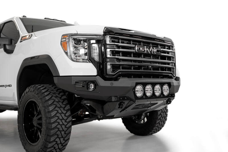 GMC Sierra 2500 Bomber Front Bumper - Addictive Desert Designs - Hammer Black with Satin Black panels - `20-`23